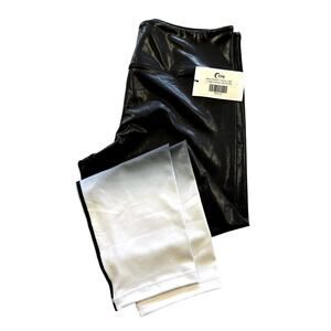 Zyia Active Black Metallic Ombre High Rise 7/8 Leggings Size 20 NWT